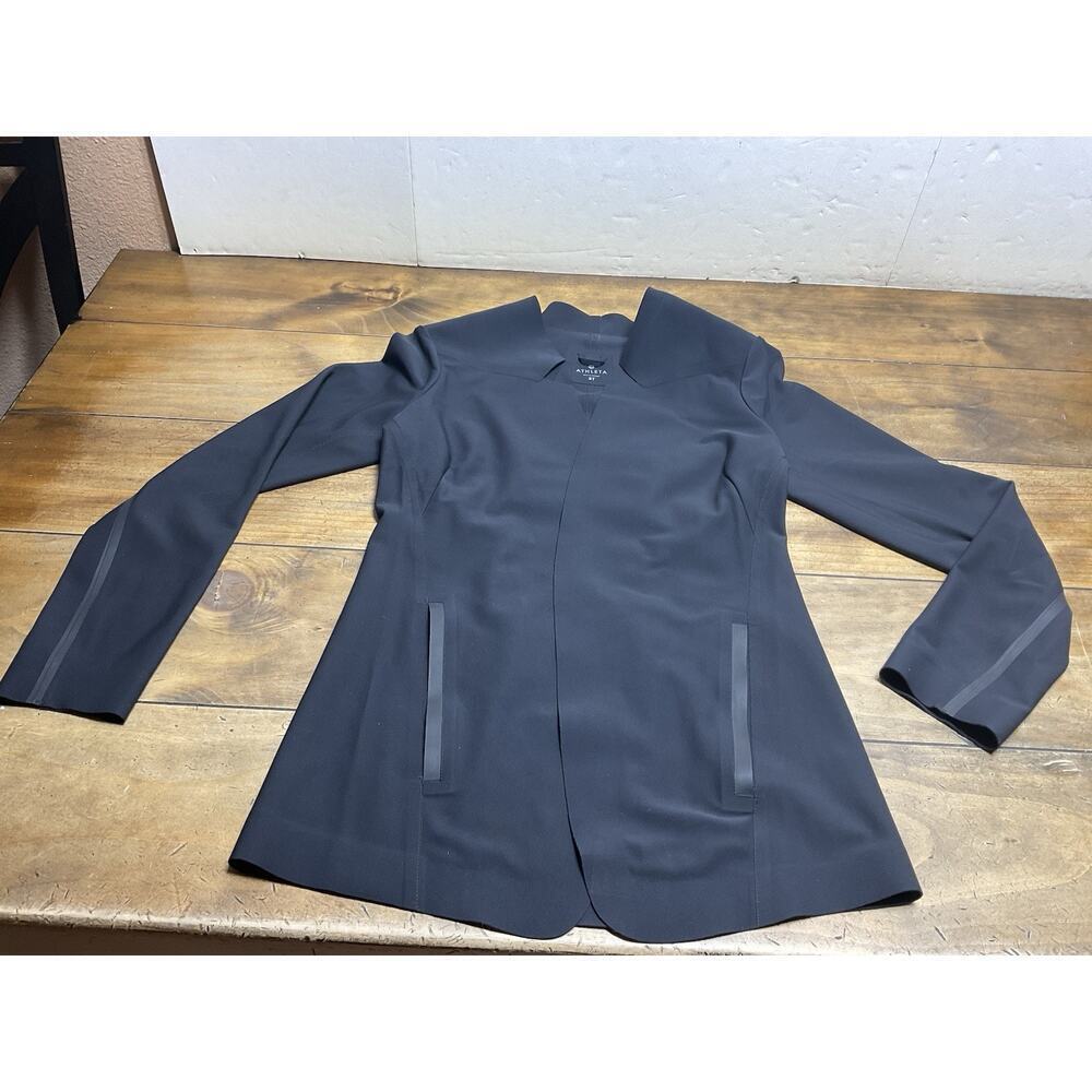 Athleta Stellar Blazer Jacket Size Small Tall Stretch Open Career Office Wicking